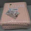 TYUU Light Peachy Pink Long Bathroom Rugs, Waffle Runner Rug Bathroom Non Slip Washable Quick Dry Cute Bath Mat Boho Farmhouse Bath Mat, 72"x24" Light Peachy Pink