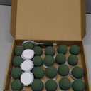 Tessco 24 Pcs Mini Floral Foam Holder Round Floral Foam with Green Arrangement Wire Arrangement Supplies for Table Wedding Wine Bottle Decor