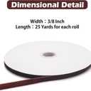 3 x Brown Velvet Ribbon, Vintage Velvet Ribbon 3/8 Inch x 25 Yards, Brown Christmas Ribbons for Gift Wrapping, Christmas Tree Ornaments, Flower Bouquet, Wreath Decorations, Bow Making