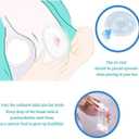 Breast Shells, Milk Saver, Nursing Cups, Nursing Moms to Ease Nipple Pain, BPA-Free and Reusable, Collect Breast Milk Leak (2 Pack)
