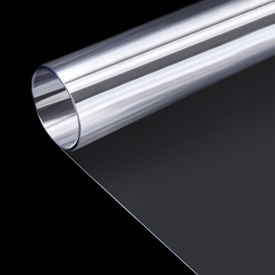 48 x 96 Inch PET Plexiglass Sheet Roll, Extra Large Clear Flexible Plastic Sheet, Transparent Acrylic Alternative for Crafts, Picture Frames, Signs, DIY Displays & Protective Barriers