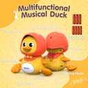 Crawling Duck Musical Toy, Baby Toy for Toddler, Sound Toys for 18+ Months, Early Educational Baby Toys with Light, Includes One Large Duck and Two Ducklings (Batteries Included)