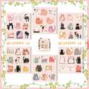 2 x Cat Stickers, Cat Meme Stickers for Kids Teen Adults, Waterproof Vinyl Sticker for Laptop, Water Bottle, and Phone, Fun and Cute Decals for Pet Lovers