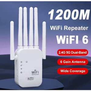 2.4G/5G Dual Band WiFi Repeater 1200Mbps 300Mbps Range Extender Signal Booster