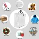 3 x 6 Pack Clear Storage Bags with Zipper and Handles, Blanket Bags For Closet Storage, Moving and Packing Supplies for College, Underbed Storage Organizer for Clothes Pillow Bedding Christmas Wreath