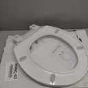 Round Toilet Seat, Standard 16.5 Slow/Soft Close Round Toilet Seat for Round Toilets, No-Slam Quiet-Close Lid, Easy-to-Install, White, Durable Never-Loosen Design