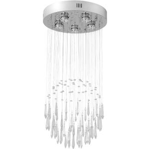 Crystal Led Ring Pendant Lights Modern Chandelier Ceiling Lamps Living Dining Room Decoration Lustre Hanging Fixtures Luminaire,Used in Restaurants