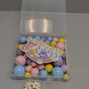 63 Pcs Blue Dog Cake Toppers with Balls Cake Picks and Daisy Flowers for Birthday Decoration Groovy Pastel Cupcake Inserts Hippie Wedding Party Supplies(Happy Birthday 2th)