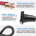 MICTUNING 4 Way Flat to 7 Way Round Blade Trailer Adapter Wiring Harness 4 Pin to 7 Pin Electrical Connect Wiring Plug Connector with Mounting Bracket for RV Truck Factory Tow Package