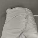 AIKASY White Canopy Bed Curtains with Top Ties and Tie Backs for Bedroom Decoration - Twin Size Bed Curtains with Windproof and Lightproof Features