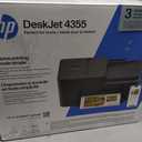 HP DeskJet 4355 Wireless All-in-One Color Inkjet Printer, Scanner, Copier, Best-for-Home, 3 Month Trial of Instant Ink Included, AI-Capable (AJ4Y0A) | Dual-band Wi-Fi with HP app and 4800 x 1200 dpi for printing, scanning and copying