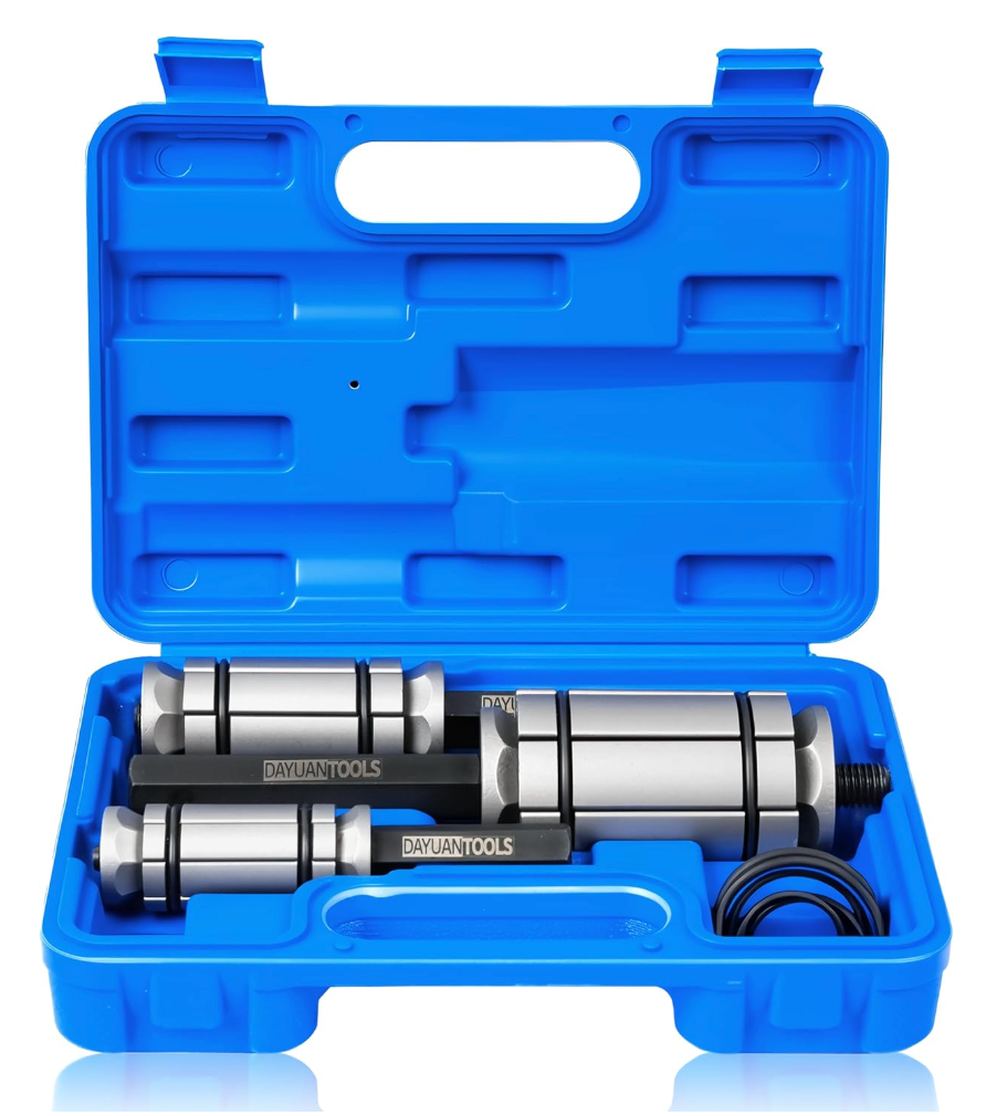 DAYUAN Upgraded 3 Pcs 11/8'' to 31/2'' Exhaust Pipe Expander Tool Set, Tail Pipe Spreader Kit Compatible with Most Vehicles and Trucks Bule Case