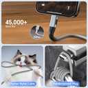 USB C to USB C Cable 10FT, 100W Fast Charging Cord, 2-Pack Type C to C Charger Cable Fast Charging Compatible with i Phone 17 16 15 Series, MecBook, Galaxy S24 S23 S22, i pad, Pixel - Grey