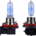 H11 Headlight Bulb 5000K Super White Light Long Life Replacement PGJ19-2 12V/55W (H11, 2 Pack)
