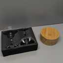 3-Tier Bamboo Margraita Salt Rimmer Set with 2 Glass&Lemon Squeezer,Margraita Kit Gift Set,Salt&Sugar Rimmer for Drinks,Glass Rimmer Tools with Magnetic Swivel Lid for Bartenders,Parties (4)