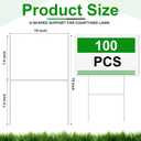 Tandefio 100 Pcs Yard Sign Stakes Metal 15"x10" H Frame Wire Yard Stakes Use with Corrugated Sign Metal Holder for Advertising Party Decorations Outdoor Lawn Garden Garage House