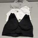 Womens Sports Bras, Yoga Comfort Seamless Stretchy Sports Bra for Women 3 Pack, Small