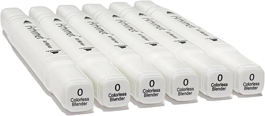 6pcs Colorless Alcohol Markers Set, Blender Blending Clear Markers Dual Tips Art Drawing Sketched Double Tipped for Adults Kids (Colorless) 6pcs Colorless Alcohol Markers Set, Blender Blending Clear Markers Dual Tips Art Drawing Sketched Double Tipped for Adults Kids (Colorless)