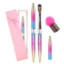 Acrylic Nail Brush - 100% Kolinsky Sable Hair Brush for Acrylic Application - Professional Salon-Grade Tools with Box for Nail Art, Extensions & 3D Carving (Gradient, #14)