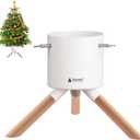 Tree Nest Christmas Tree Stand Base for 3ft 4ft 5ft Modern Tabletop Christmas Small Tree Mini Christmas Tree Holder for Xmas Tree Decoration (Cosmopolitan,White)