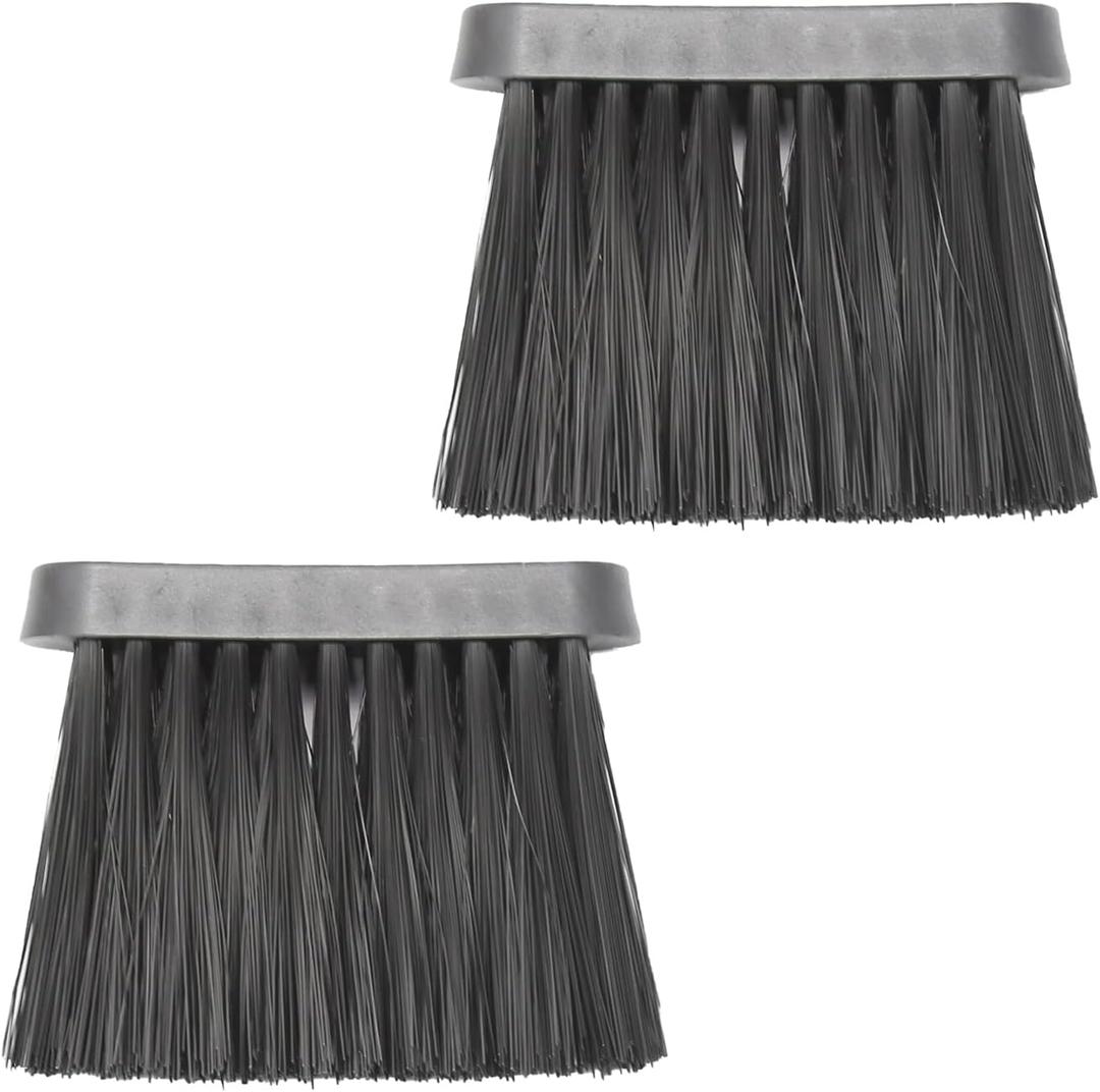 UOIENRT 2 Pcs Oblong Fireplace Brush with Large PP Handle PP Hair Fireplace Cleaning Brush Replacement Head for Fireplace Brush, Car Dusting Brush and Furniture Brushes