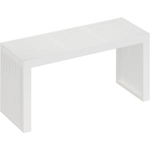 Bamboo Dining Bench Indoor Long Entryway Shoe Rack Benchs,Outdoor Modern Wood Benches 35 Inch Bamboo Bench for Living Room Hallway Bedroom Bathroom White