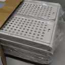 SNSLXH 5 Pack Stackable Closet Storage Basket, Multifunctional & Foldable Closet Organizer for Bathroom Kitchen Laundry Room Wardrobe Storage, Space-Saving Clothes Storage Drawer Organizer, White