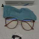 Firmoo Round Blue Light Blocking Glasses for Computer Use, Classic Round Eyeglasses Frames for Women/Men, 2.00x
