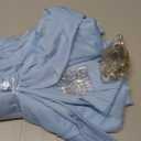 10x10ft Baby Blue Tulle Backdrop Curtain with Lights String Sheer Drapes for Baby Shower Decorations for Boy, Bridal Shower, Photo Booth, Birthday Party Decor(2 Panels)