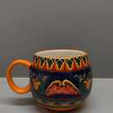 Henten Home Ceramic Coffee Mug Set of 6, 20 oz Colorful Coffee Cup with Handle, Boho Porcelian Mug for Cappuccino, Latte, Tea, Hot Chocolate, Cocoa, Microwave & Dishwasher Safe
