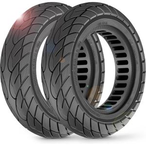 BANGTING 2PCS 10x2.125 inches Solid Tires for Electric Scooter, 50/75-6.1 Tire for Gotrax GXL V2 / XR/APEX, 8.5x2 inches Tire for Xiaomi Pro 2 / M365 / 1S and 8 1/2 x2 Tire Replacement (Black)