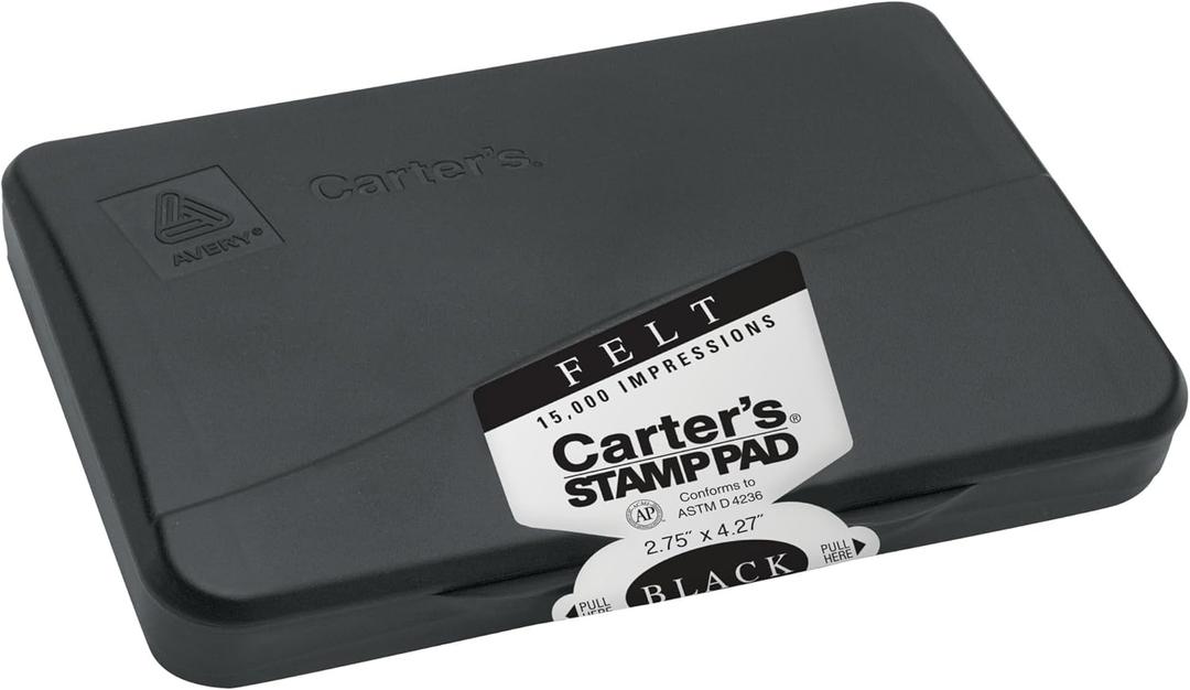 Carter's Felt Black Stamp Pad, 2.75 x 4.27 Inches (21081)