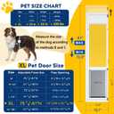 XLarge Dog Door for Sliding Glass Door,Openable Pet Door for Sliding Glass DoorsAll-Metal Framed & Panel & Lock,Adjustable 75 7/8" to 81" Slider Height -Extra Large, Xlarge - 1 Flap