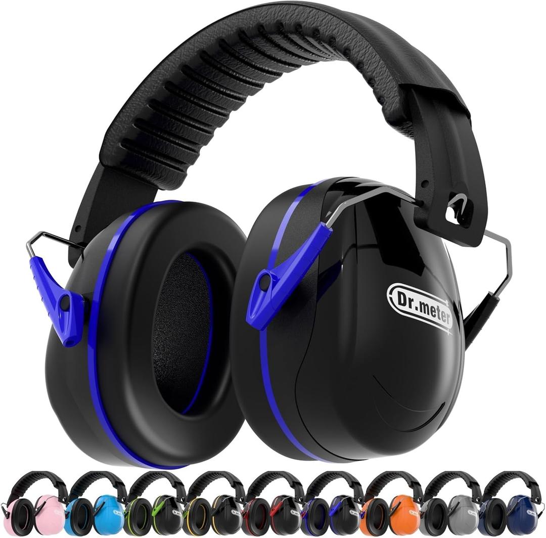 Dr.meter Noise Reduction Ear Muffs, SNR31dB Hearing Protection Sensory Earmuffs, Noise Cancelling Headphones for Adults Ear Protection for Gun Range, Yard Work, Mowing, Monster Truck, Fireworks