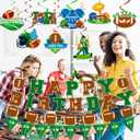 3 x Feifeiya 54 Pcs Football Birthday Party Decorations Includes Happy Birthday Banner America Football Party Hanging Swirl Spirals Tissue Pom Poms Streamers Decor Rugby Sport Game Decorations