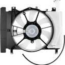 BOXI Radiator Condenser Cooling Fan Assembly Fits for Toyota Yaris 2007 2008 2009 2010 2011 2012 2013 2014 Hatchback/Sedan 16711-21110 620-549 621620