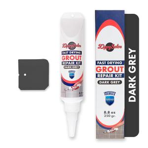 Tile Grout, Repair Kit, Restore Tile Joints Line, Fast Drying Tile Grout Paint Squeeze Tube for Bathroom Shower Kitchen Floor, Waterproof (8.8 oz, Dark Grey/Anthracite)
