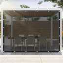 Clear Tarps Heavy Duty UV Protection, Translucent Sun Shade PVC Vinyl Tarpaulin with Grommets, Ropes, Reinforced Edge, Waterproof, Tear-Resistant for Greenhouse, Patio, Garden, Porch, Pavilion (Semi-Clear9.8 x 13.1ft)