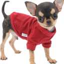 LOPHIPETS 100% Cotton Dog Tee Shirt for Small Dogs Teacup Chihuahua Yorkie Puppy Clothes-Red/XXS