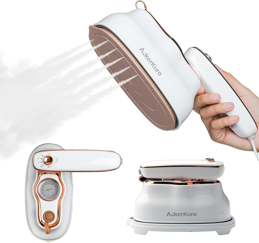 Steamer For Clothes, Steamer Iron 2 In 1,Portable Handheld travel Steam,1200W 15s Heat Up for Travel Size,Wrinkle Remover,200ml Tank,3 Modes for dress shirts for home travel,White,120V