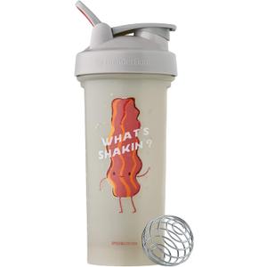 BlenderBottle Just for Fun Classic V2 Shaker Bottle Perfect for Protein Shakes and Pre Workout, 28-Ounce, What's Shakin'