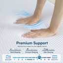 Extra Firm Mattress Topper King Size, 4 Inch Firm High Density Memory Foam Bed Topper for Back Pain Relief, Gel Bamboo Charcoal Infused Cooling Mattress, CertiPUR-US Certified, Washable Cover