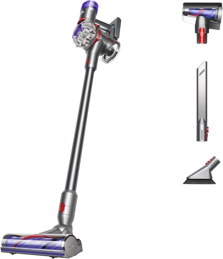 Dyson V8 Plus Cordless Vacuum, Cleans Hard Floors and Carpets, Detangles, Converts to Handheld, 115AW, 2 Power Modes, Up to 40 Minutes