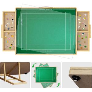 Rotating Puzzle Board 1500 Pieces with Drawers, 35"x27" Wooden Jigsaw Puzzle Table with Measuring Felt, Portable Puzzle Board with Adjustable Tilting Stand and Cover, Puzzle Gift for Adults