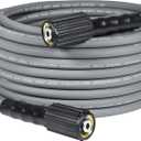 25FT Kink Resistant Pressure Washer Hose, 1/4" Power washer hose with M22 Fittings, High pressure hose Replacement for Troy Bilt, Simpson, Ryobi, Craftsman, and More, 3400PSI