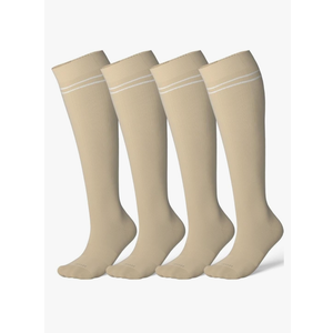 LEVSOX Viscose for Bamboo Compression Socks for Women&Men 20-30 mmHg Knee High Cute Support Socks for Nurses Pregnacy Travel, Size Large
