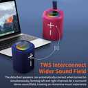 2 in 1 Magnetic Split Bluetooth Speaker, Color Blocking Waterproof Dual Splittable Portable Wireless Speaker 20W Loud Stereo Sound, Bluetooth V5.3, 24H Playtime, True Wireless Stereo for Home Outdoor