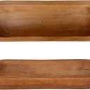 16 Long Wood Dough Bowl 16 x 5 x 2in Hand Carved Wooden Dough Bowls for Decor Wood Dough Bowls Decorative Wooden Dough Fruits Bowl for Table Centerpiece Lightweight