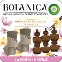 Botanica by Air Wick Plug in Scented Oil Starter Kit, 2 Warmers + 6 Refills, Himalayan Magnolia and Vanilla, Air Freshener, Eco Friendly, Essential Oils