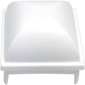 Above Ground Pool Fence Post Caps Compatible with Kayak, JW, Esther Williams Pools and More - Plastic Plug Inserts - Swimming Pool Fence Hole Cover - 1.5 inch Square Post (White, Pack of 12)